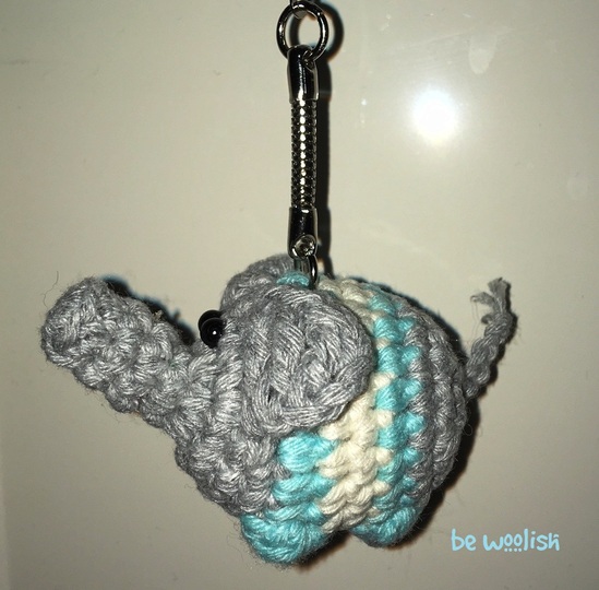 Glücksbringer Elefant klein - Schlüsselanhänger / Taschenbaumler - Häkelanleitung
