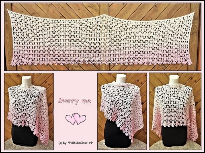 Häkelanleitung Tuch / Stola "Marry me"