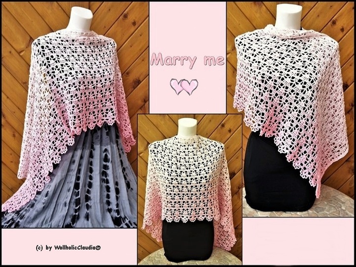 Häkelanleitung Tuch / Stola "Marry me"