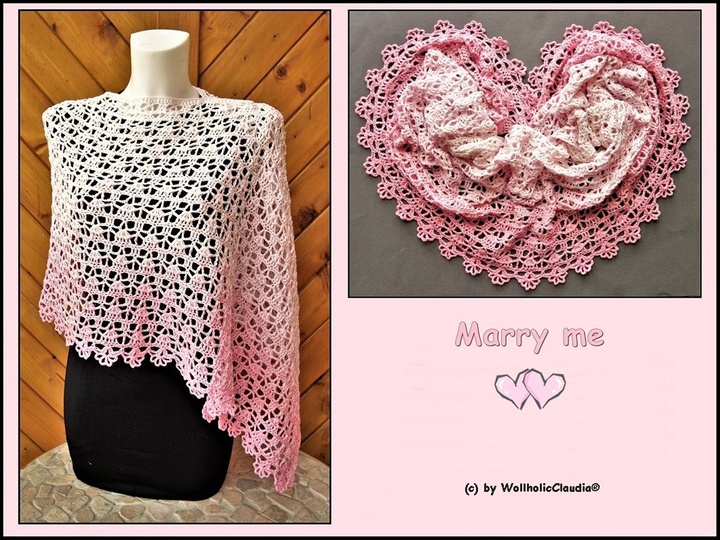 Häkelanleitung Tuch / Stola "Marry me"