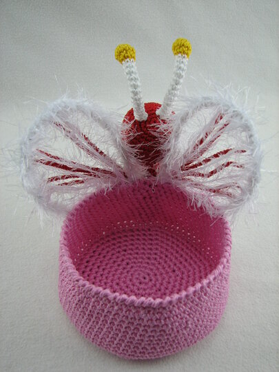 Häkelanleitung Körbchen "Schmetterling"