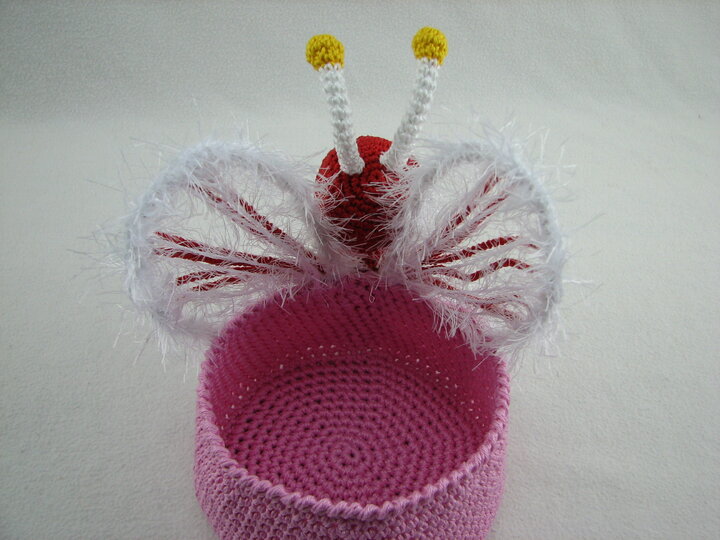 Häkelanleitung Körbchen "Schmetterling"