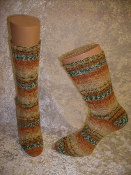 Sockenmuster Zopfband Gr 37 bis 46 - Bild 2