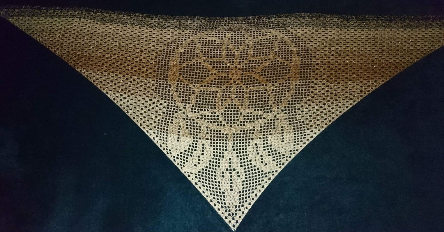 Motivtuch "Dreamcatcher", Dreieckstuch, Häkelanleitung - Bild 3