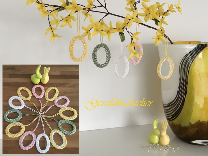 Bunte Ostereier in Sternenmuster