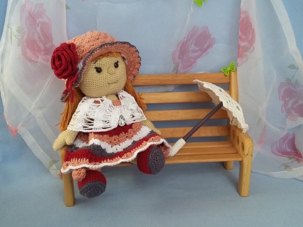 Häkelanleitung Puppe, Rosalie Pfingstrose - Bild 5