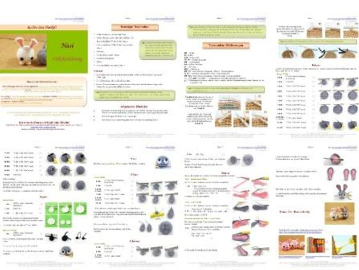 Hasi häkeln - Schlüsselanhänger, Osterdeko u.a.