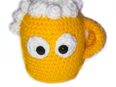 Häkelanleitung amigurumi Bierkrug frei PDF english-deutsch