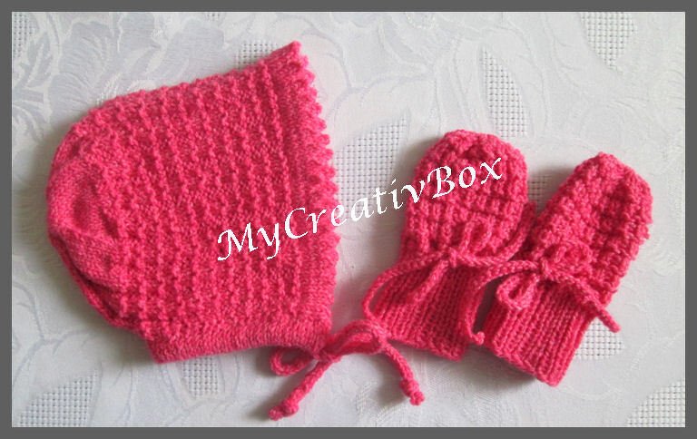 Babymütze+Handschuhe "Nick(y)",Ku 35-40, gestrickt - Bild 3