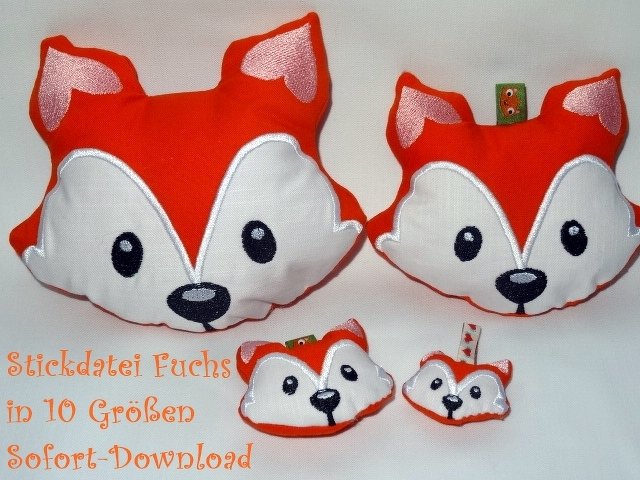 Stickdatei Fuchs Ith Kissen Anhänger