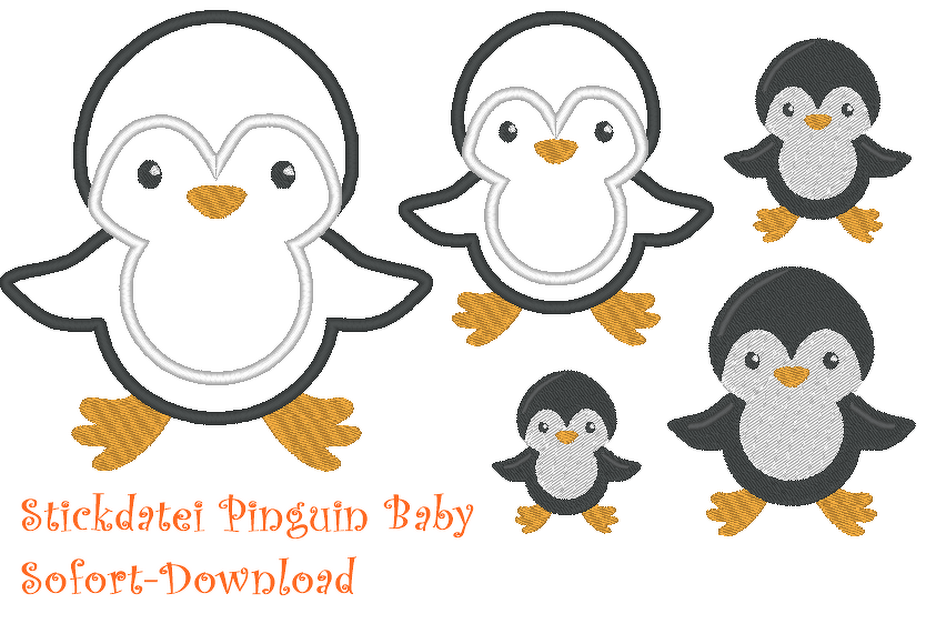Stickdatei Pinguin Baby - Bild 3