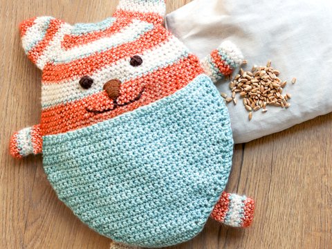 Wärmekissen Kater Knödel - Häkelanleitung