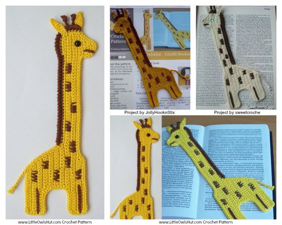 045 Crochet Pattern - GiraffE-Bookmark or decor - Amigurumi PDF file by Zabelina CP