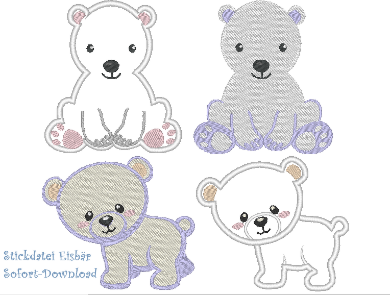 Stickdatei Eisbär Bär