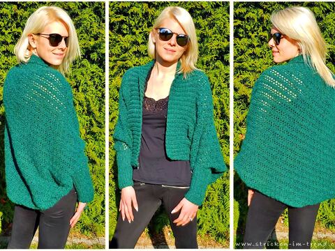 Crochet Pattern Vest / Cocoon Cardigan in All Sizes | Shrug #3 GreenDay