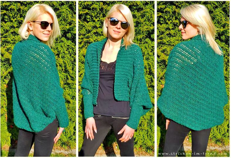 Crochet Pattern Vest / Cocoon Cardigan in All Sizes | Shrug #3 GreenDay