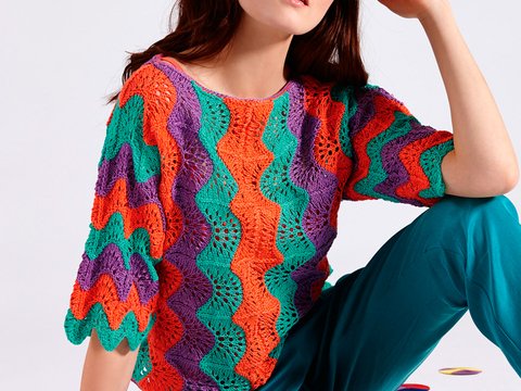 Strickanleitung Kimono-Pulli Sarabella