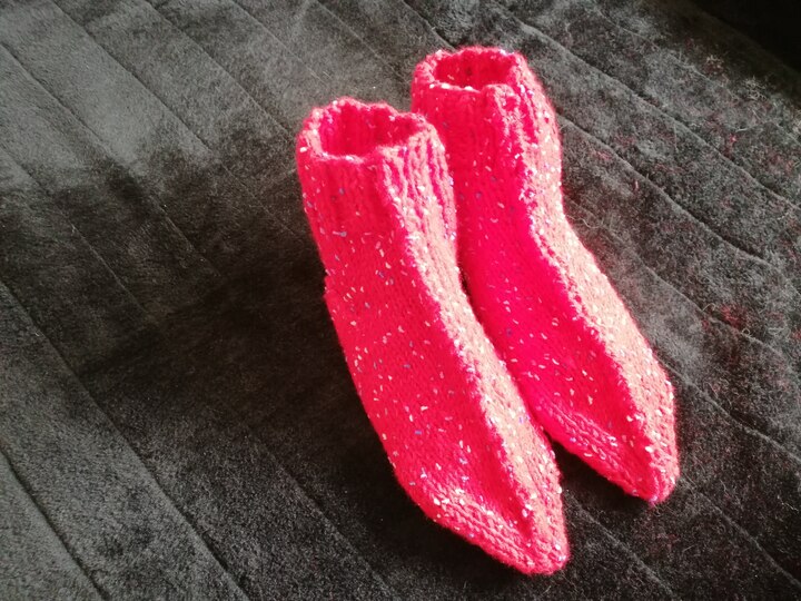 Socken mit nur 2 Nadeln