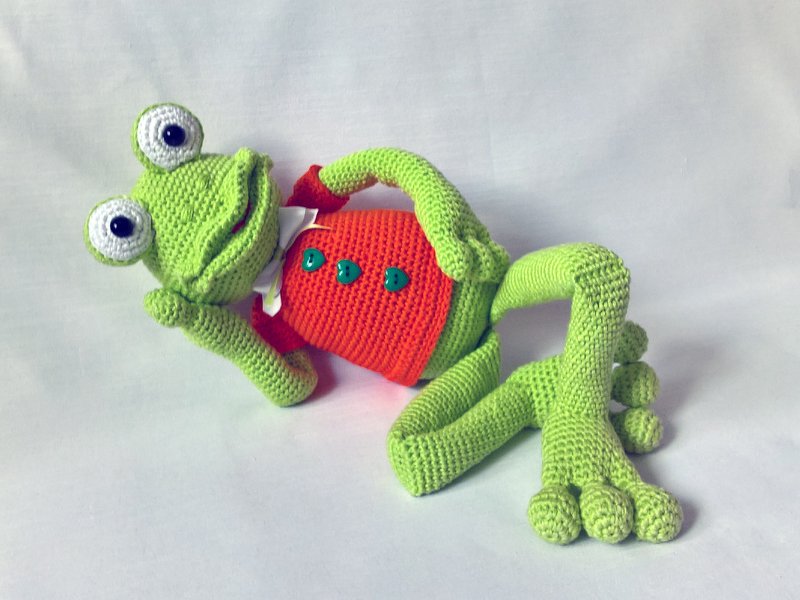 Häkelanleitung Frederic Frosch