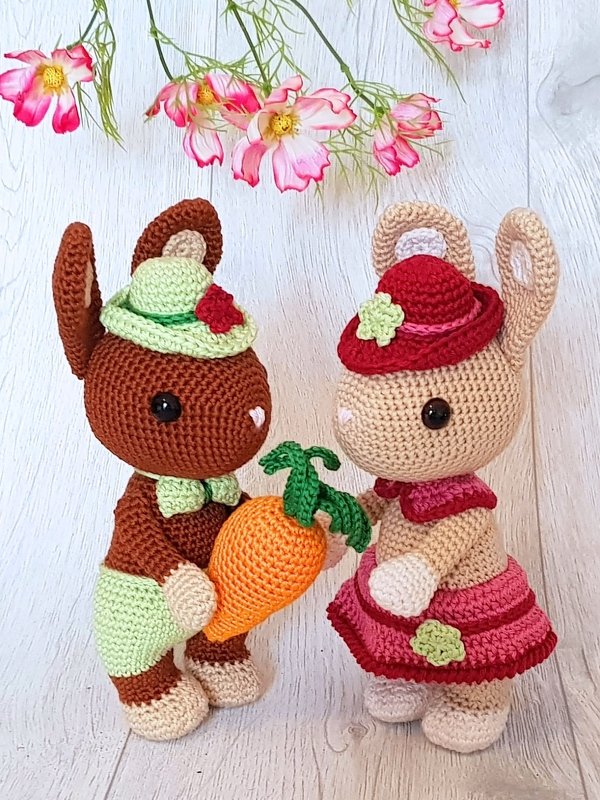 Häschen Hugo und Hetti - Amigurumi Häkelanleitung