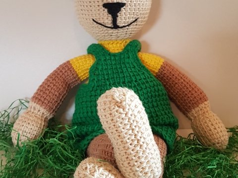 Tunesische Häkelanleitung Hase mit Videoanleitung