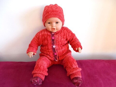 Babyhose, Babyjacke und Mütze für 3-12 Monate - Strickanleitung Sparset
