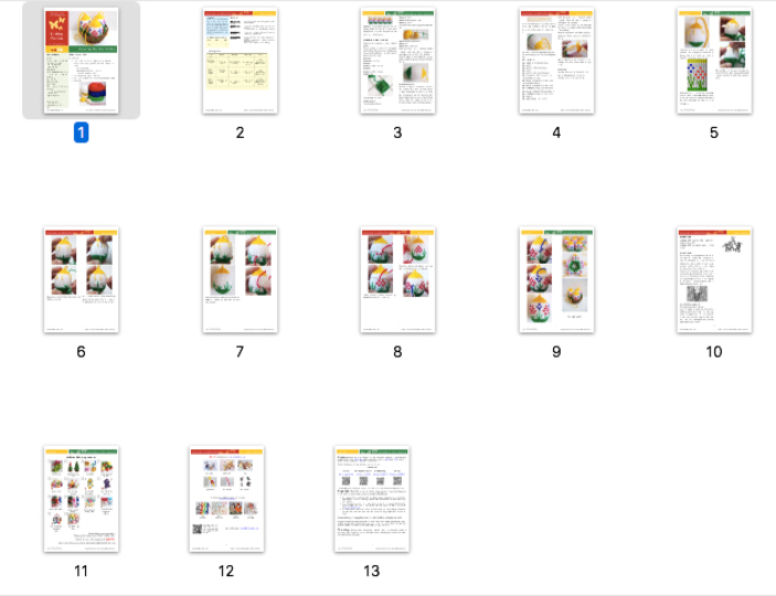 186 Knitting Pattern - Easter Egg On a Sunny Meadow - Decor by Zabelina CP