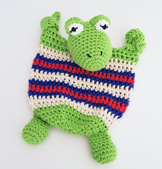 Häkelanleitung Schmusetuch Frosch Fimo