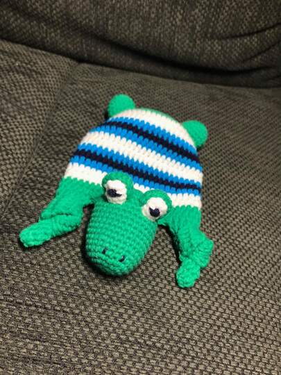 Häkelanleitung Schmusetuch Frosch Fimo