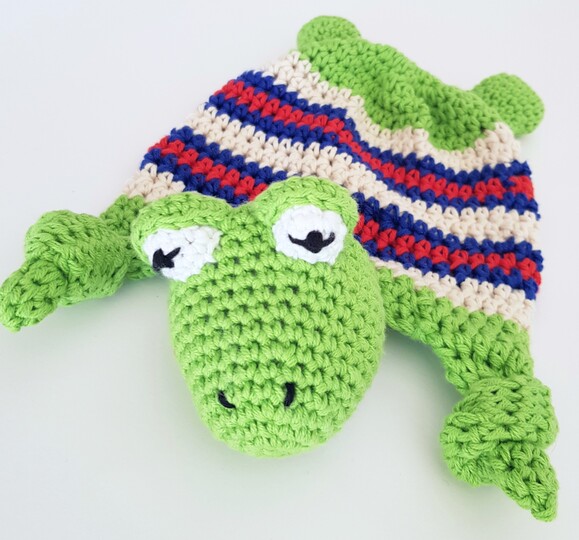 Häkelanleitung Schmusetuch Frosch Fimo