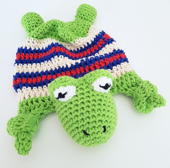 Häkelanleitung Schmusetuch Frosch Fimo