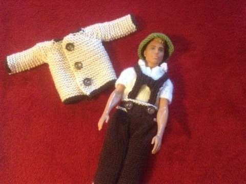 Strickanleitung Trachtenoutfit Modepuppe 30 cm