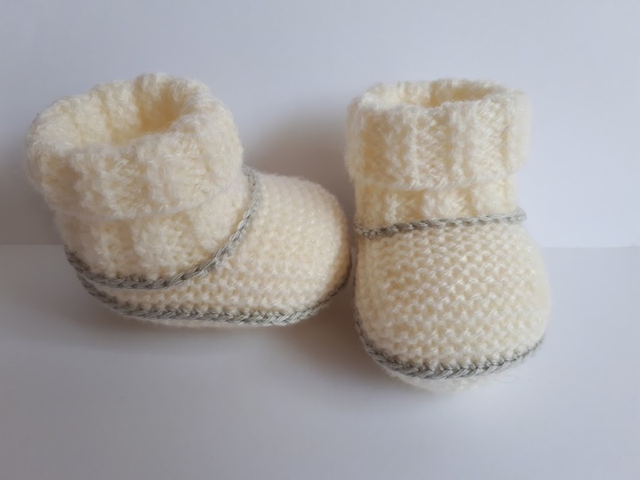Anleitung Babyschuhe Gestrickt 11 cm Sohlenlänge
