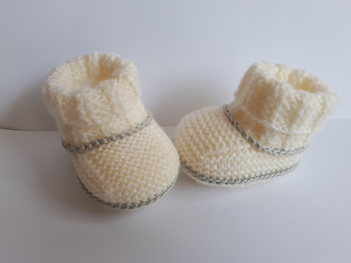 Anleitung Babyschuhe Gestrickt 11 cm Sohlenlänge