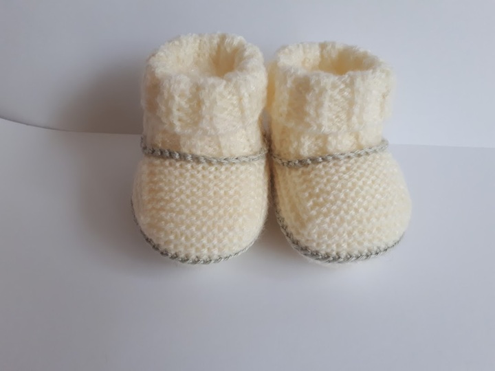 Anleitung Babyschuhe Gestrickt 11 cm Sohlenlänge