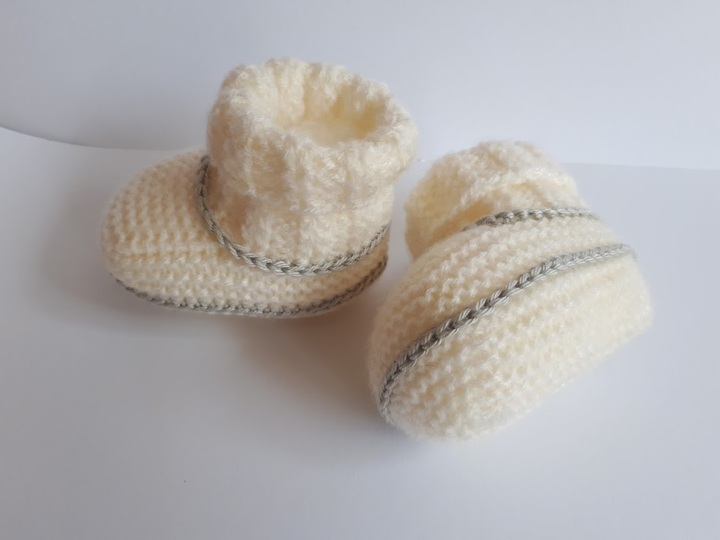 Anleitung Babyschuhe Gestrickt 11 cm Sohlenlänge