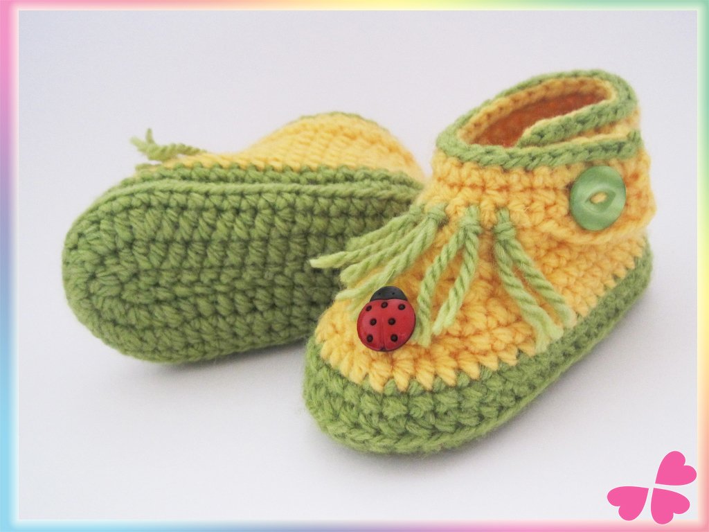 Kinder Schuhe häkeln - 4 Größen: 20, 21, 22, 23 - Bild 2