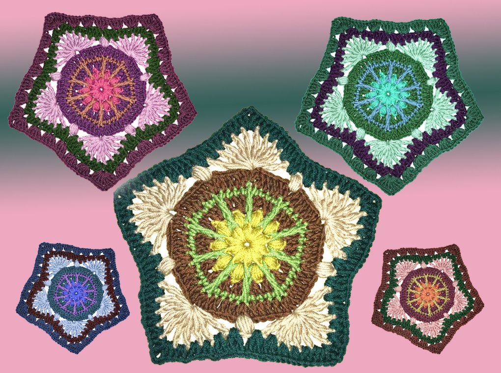 F&uuml;nfeckiges Granny  "Edeltraut"