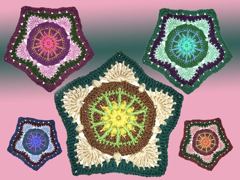 Fünfeckiges Granny  "Edeltraut"