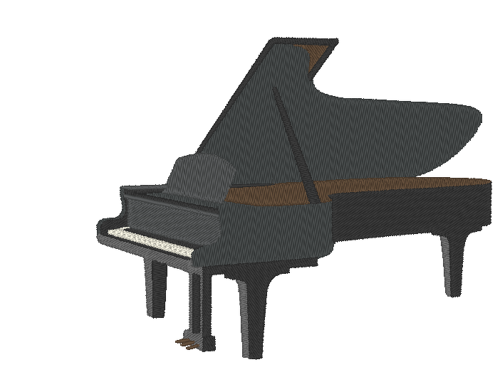 Stickdatei Klavier Flügel Musikinstrument - Bild 2