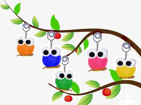 Pattern OWL Keychain PDF english-Deutsch-dutch