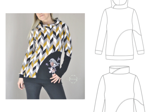 E-Book Räubärhoodie Damen Gr. S-XXL Nähanleitung und Schnittmuster