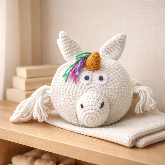 Häkelanleitung Einhorntasche häkeln, Tiertasche häkeln, Kindertasche häkeln