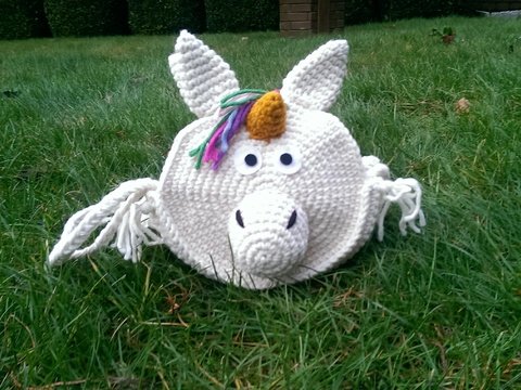 Häkelanleitung Einhorntasche, Tiertasche, Kindertasche