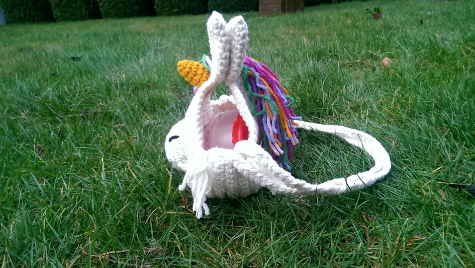 Häkelanleitung Einhorntasche häkeln, Tiertasche häkeln, Kindertasche häkeln