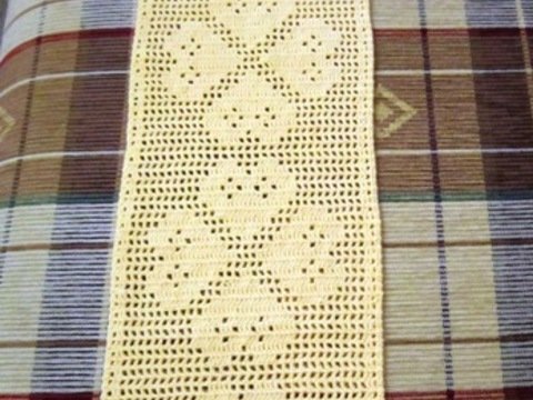 Häkelanleitung für Tischläufer / Tischband # Herz #