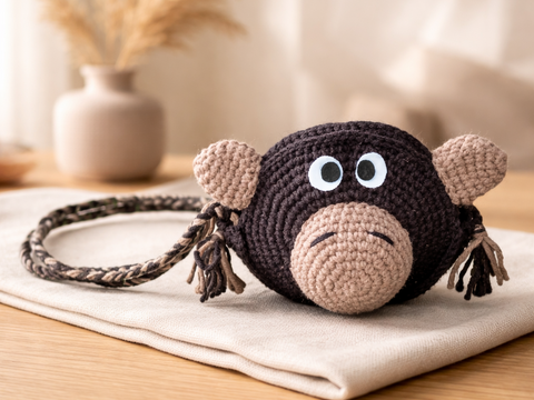 Häkelanleitung Affentasche, Tiertasche, Kindertasche