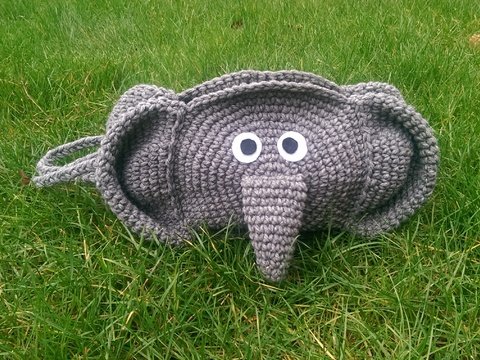 Häkelanleitung Elefantentasche, Tiertasche, Kindertasche