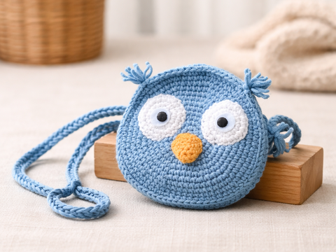 Häkelanleitung Eulentasche, Tiertasche, Kindertasche