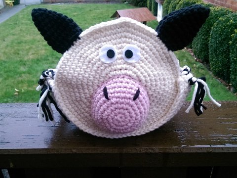 Häkelanleitung Kuhtasche, Tiertasche, Kindertasche